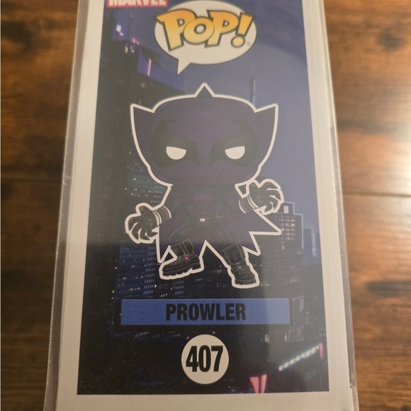 Funko Spider-Man In The Spider Verse Prowler #407 New In Protector - Picture 3 of 4